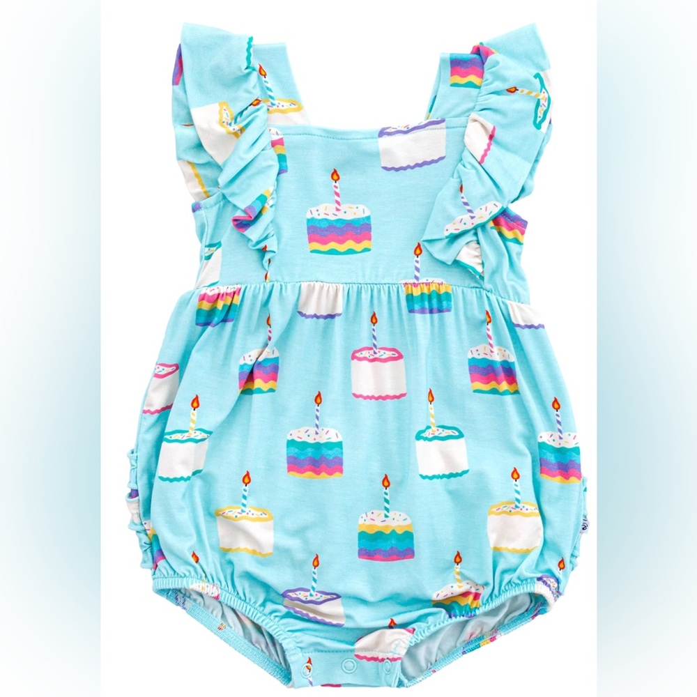 Birdie Bean Harlow Birthday Bubble Romper with Ruffle Butt